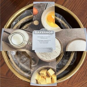 The Bake Shop set of 3 Gold Stainless Steel Mixing Bowls